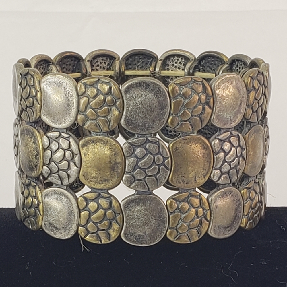 Tri-Color Wide Stretch Bracelet